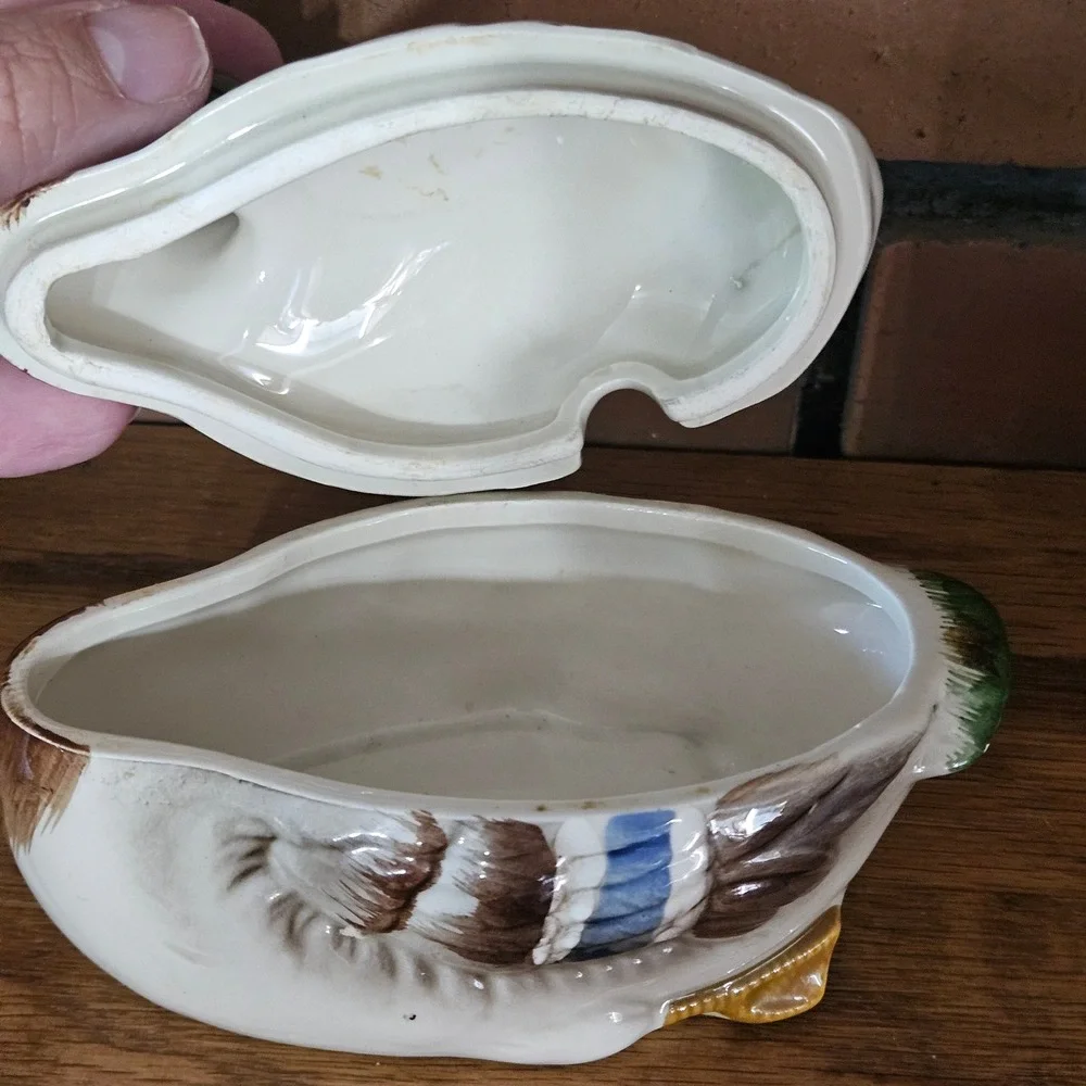 Otagiri 1981 Lidded Duck Sugar Bowl no Spoon Japan